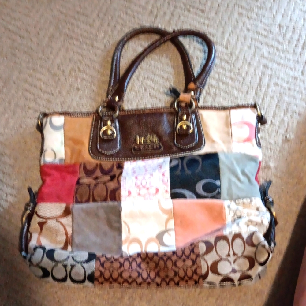 Patch work coach pocket bag